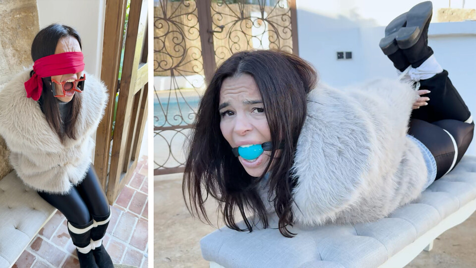 Elite Fur Agent Captured, Blindfolded, Jaw Spread Open With Huge Ring Gag, Ball Gagged ,Hogtied & Bench Bound Breakout (HD)