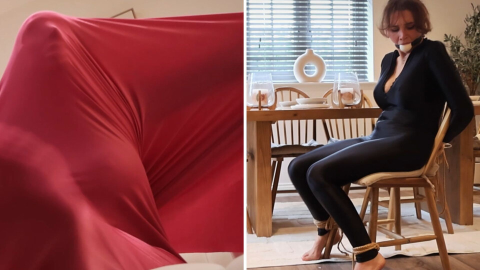 Kiki Daniels Wrapped, Tied, Tickled and Gagged inside a Spandex Cocoon by... HD